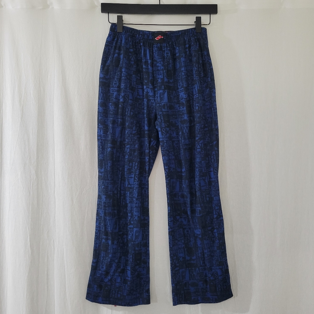 Tony Hawk Blue/Black Patterned Pajama Bottoms Boys Size M